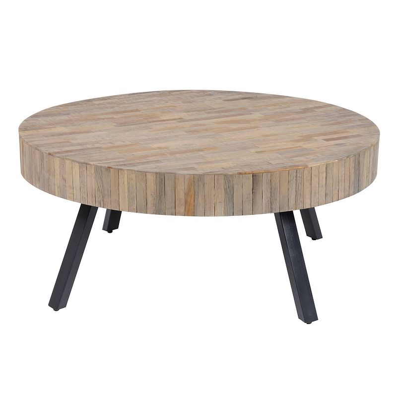 Foto van Hoyz - salontafel teca - rond - ø90 - hout - 90x90x40