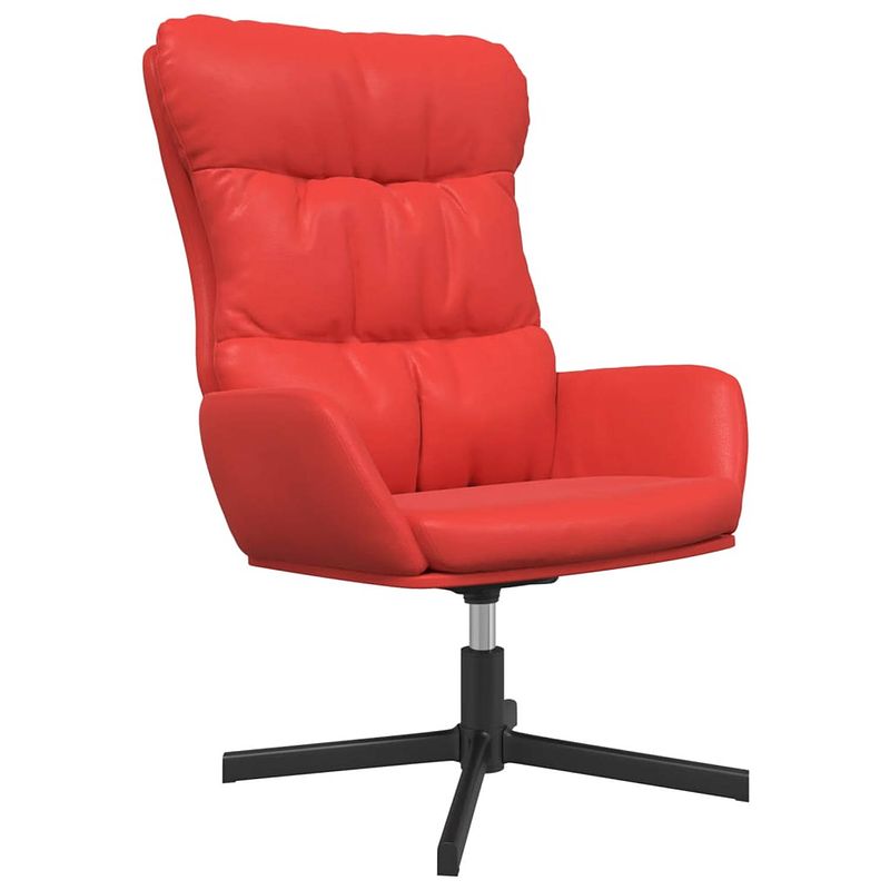 Foto van The living store relaxstoel - trendy - stoelen - 70 x 77 x 98 cm - rood