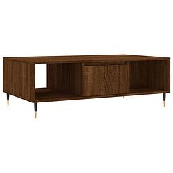 Foto van Vidaxl salontafel 104x60x35 cm bewerkt hout bruineiken