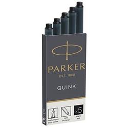 Foto van Parker quink inktpatronen zwart, doos met 5 stuks