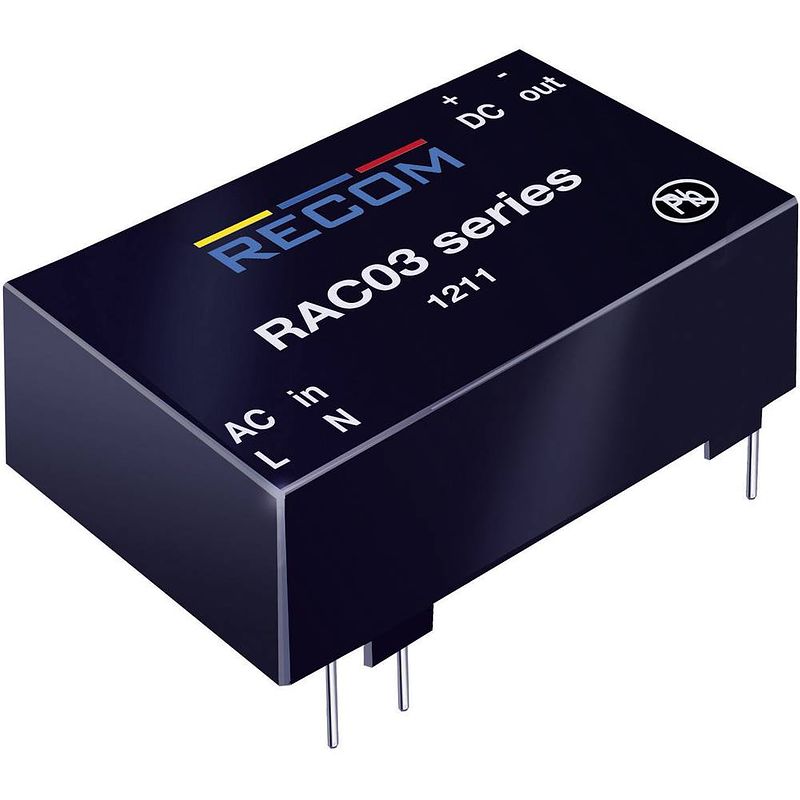 Foto van Recom rac03-12sc ac/dc printnetvoeding 12 v/dc 0.25 a 3 w