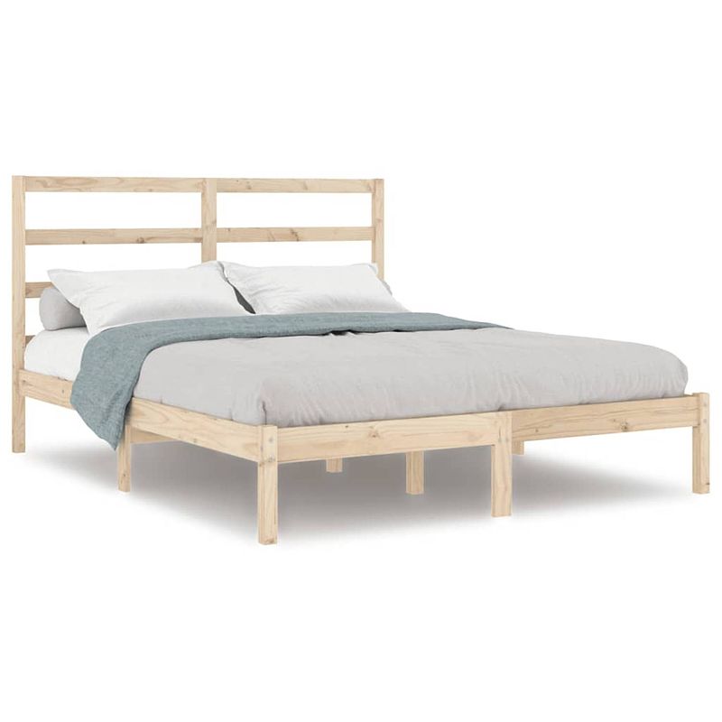 Foto van Vidaxl bedframe massief hout 135x190 cm double