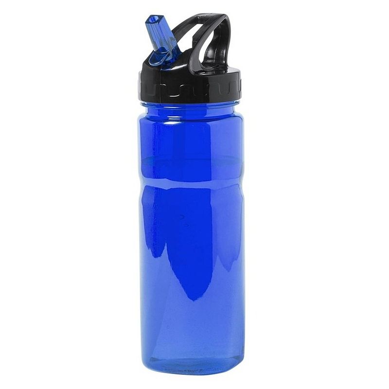 Foto van Blauwe drinkfles/waterfles 650 ml - drinkflessen