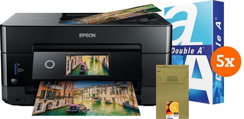 Foto van Epson expression premium xp-7100 + 1 set extra inkt + 2.500 vellen a4 papier