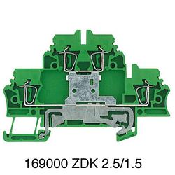 Foto van Randaarde-serieklem, 2-laags serieklem weidmüller zdk 2.5pe 1690000000-50 50 stuk(s)
