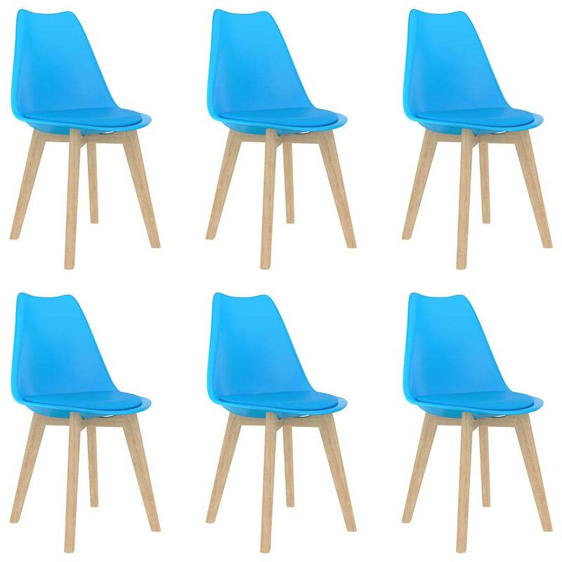 Foto van Vidaxl eetkamerstoelen 6 st kunststof blauw