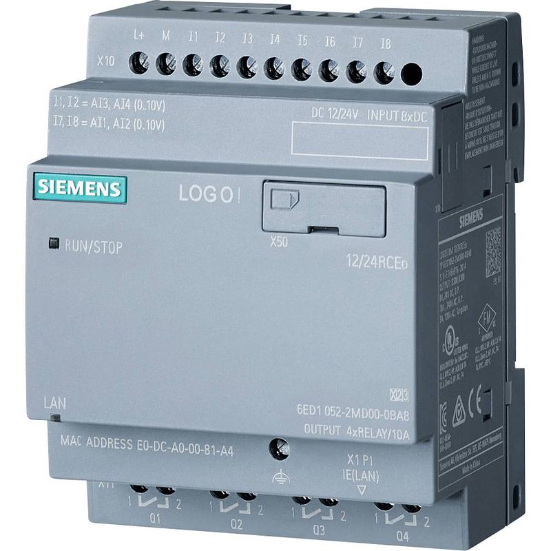 Foto van Siemens 6ed1052-2md08-0ba1 plc-aansturingsmodule 12 v/dc, 24 v/dc