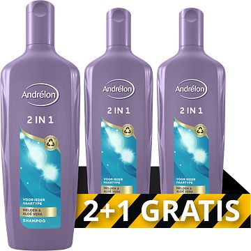 Foto van Andrelon shampoo & conditioner 2 in 1 3 x 300ml bij jumbo