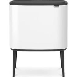 Foto van Brabantia afvalemmer bo touch bin, wit, 11 + 23 l (637527)