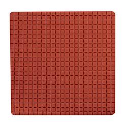 Foto van Msv douche/bad anti-slip mat badkamer - rubber - terracotta - 54 x 54 cm - badmatjes