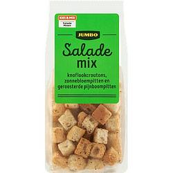 Foto van Jumbo salademix met knoflookcroutons en pitten 25g aanbieding bij jumbo | diverse soorten