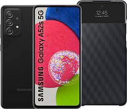 Foto van Samsung galaxy a52s 128gb zwart 5g  + samsung s view book case zwart