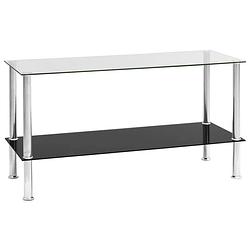 Foto van Vidaxl salontafel 110x43x60 cm gehard glas transparant