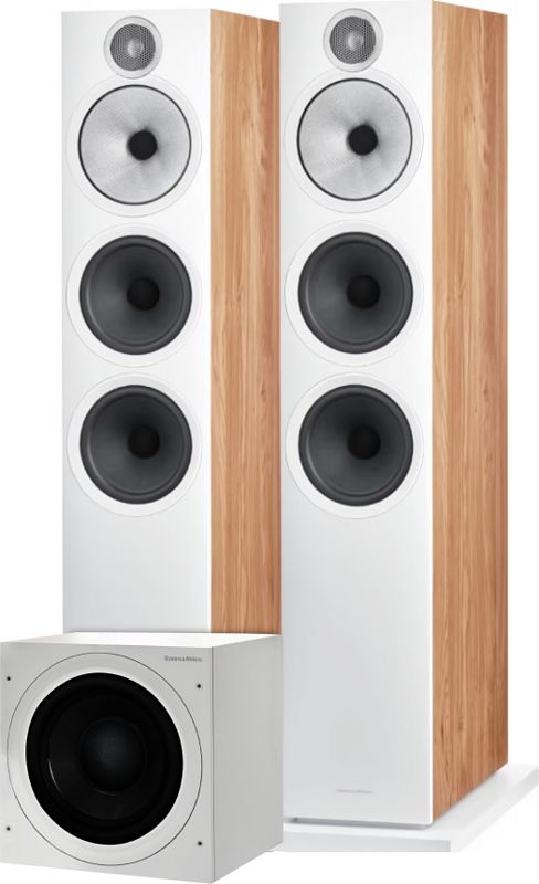 Foto van Bowers & wilkins 603 s3 bruin (per paar) + asw610 wit