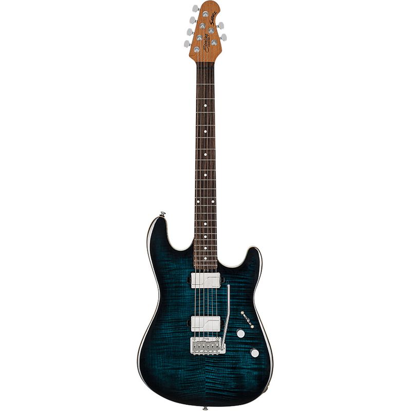 Foto van Sterling by music man sabre deep blue burst rw elektrische gitaar met deluxe gigbag