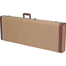 Foto van Fender g&g deluxe jazz bass hardshell case tweed/red poodle plush koffer voor jazz bas