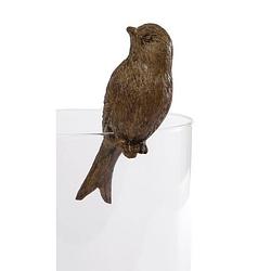 Foto van Gifts amsterdam decoratiebeeld vogel 7 x 4 cm polyresin bruin