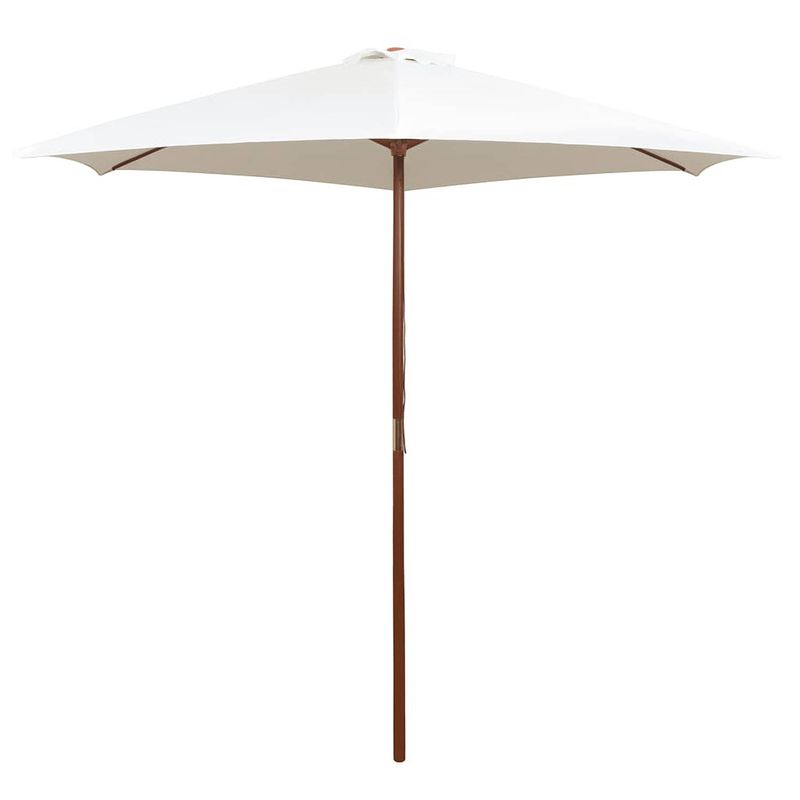 Foto van Vidaxl parasol 270x270 cm houten paal crèmewit