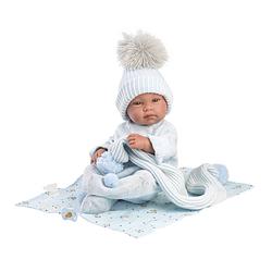 Foto van Llorens pop tino met handdoek blauw - 43 cm