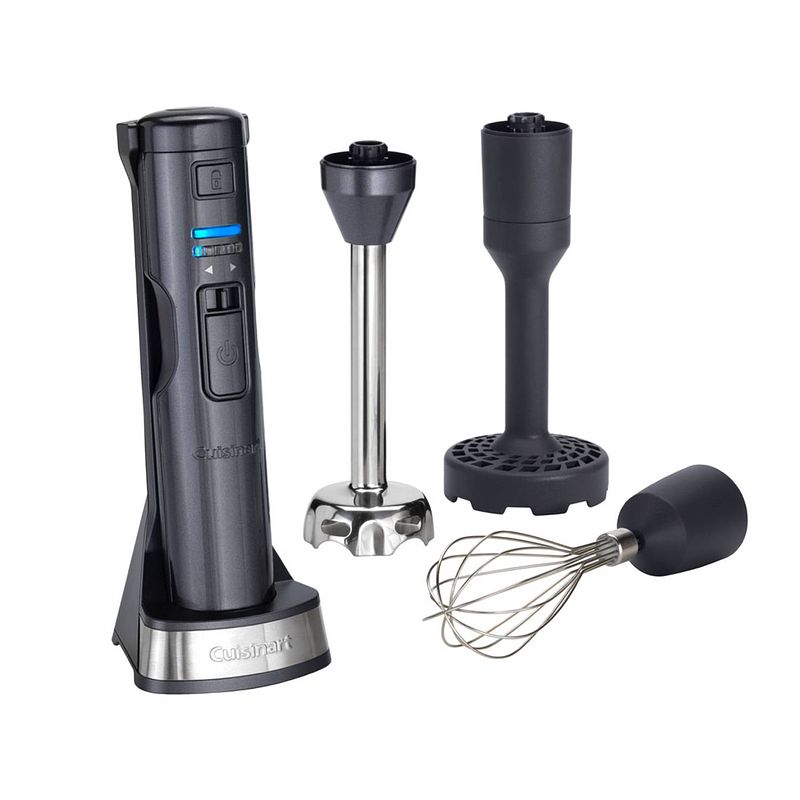 Foto van Cuisinart staafmixer 3-in-1 style - csb300be - draadloos - 3 opzetstukken- 5 snelheden