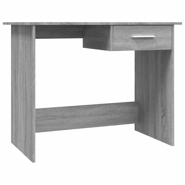 Foto van Vidaxl bureau 100x50x76 cm bewerkt hout grijs sonoma eikenkleurig