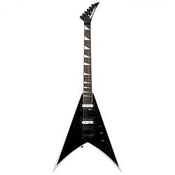 Foto van Jackson js32 king v floyd rose black w. white bevels