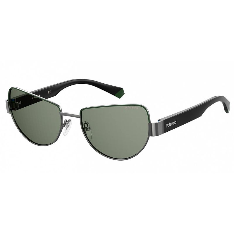 Foto van Polaroid zonnebril 6122/s unisex cat. 3 cat-eye rvs zwart/groen