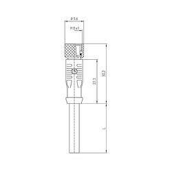 Foto van Lutronic 1029 sensor/actuator connector, geassembleerd m8 aantal polen: 4 koppeling, recht 5.00 m 1 stuk(s)