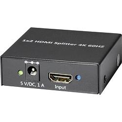 Foto van Maxtrack cs 25-2 l hdmi-splitter 3840 x 2160 pixel zwart