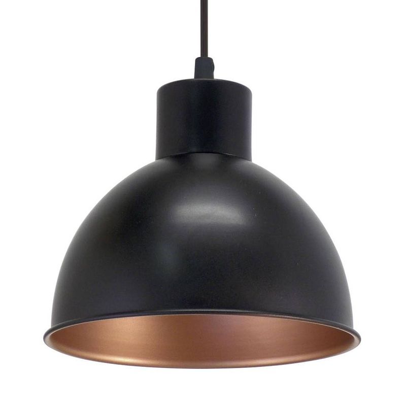 Foto van Eglo hanglamp truro 1 - zwart/koper