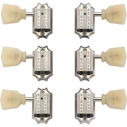 Foto van Gibson deluxe yellow key tuner set nickel stemmechanieken voor gitaar (set van 6)