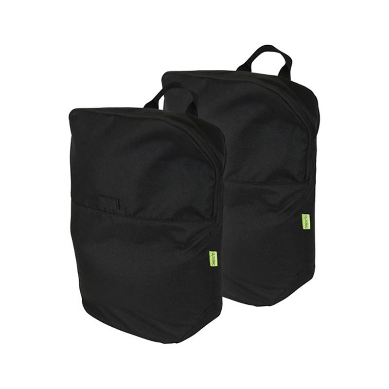 Foto van Dresco pakaftas leisure 36 liter nylon zwart 2 stuks