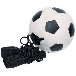 Foto van Toys pure voetbal aan armband 6,3 cm zwart