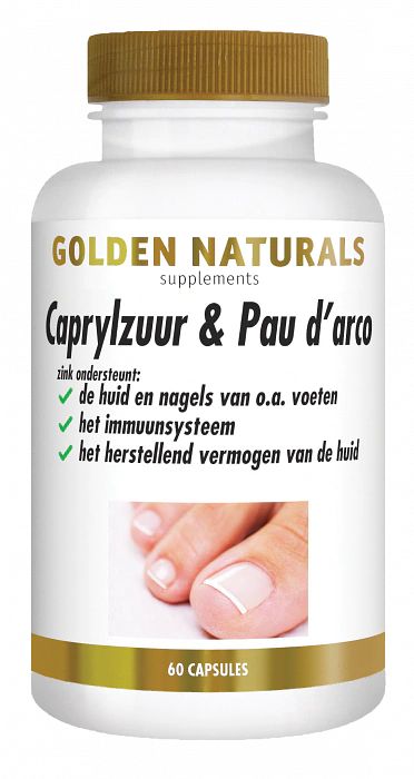 Foto van Golden naturals caprylzuur & pau d'sarco formule capsules