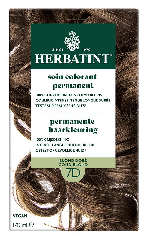 Foto van Herbatint permanente haarkleuring goud-blond 7d