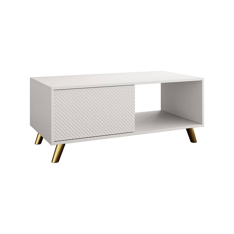 Foto van Meubella salontafel adriano - wit - 110 cm