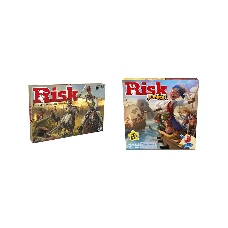 Foto van Spellenset - bordspel - 2 stuks - risk & risk junior