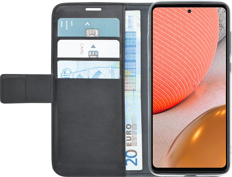 Foto van Azuri wallet samsung galaxy a72 book case zwart