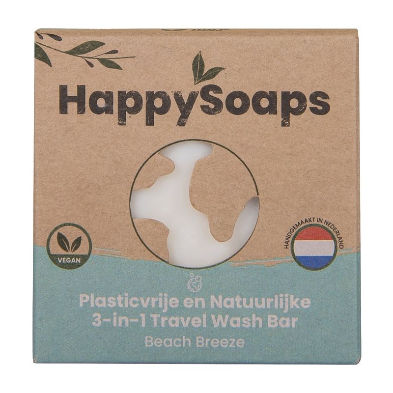 Foto van Happysoaps 3-in-1 travel wash bar - beach breeze