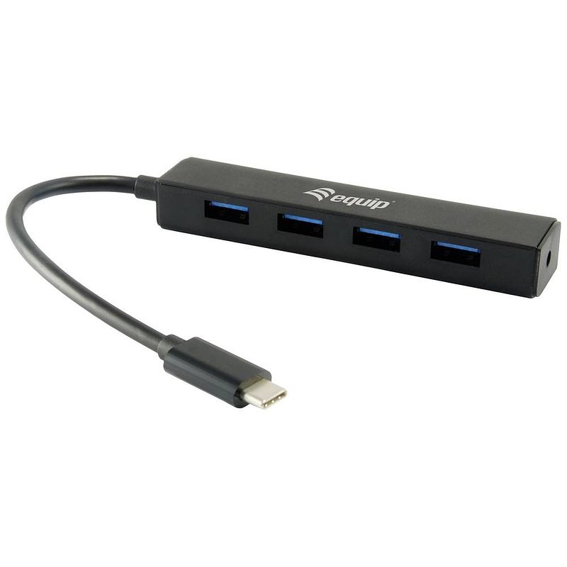 Foto van Equip 4 poorten usb-c (usb 3.2 gen 2) multiport hub zwart