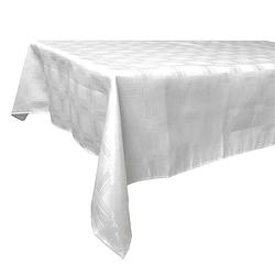 Foto van Witte tafelkleden/tafellakens 130 x 180 cm rechthoekig van stof - tafellakens
