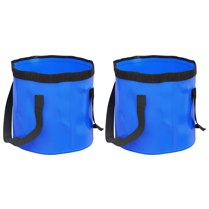 Foto van Vidaxl emmers 2 st inklapbaar 30 l pvc blauw