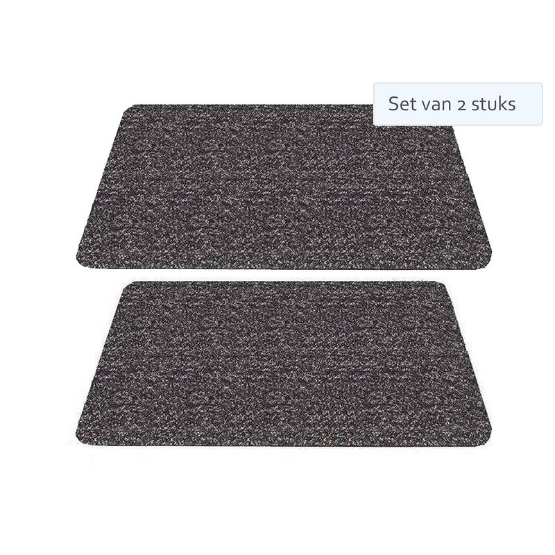 Foto van Set van 2 stuks hamat deurmat / droogloopmat aqua stop antraciet 50x80cm