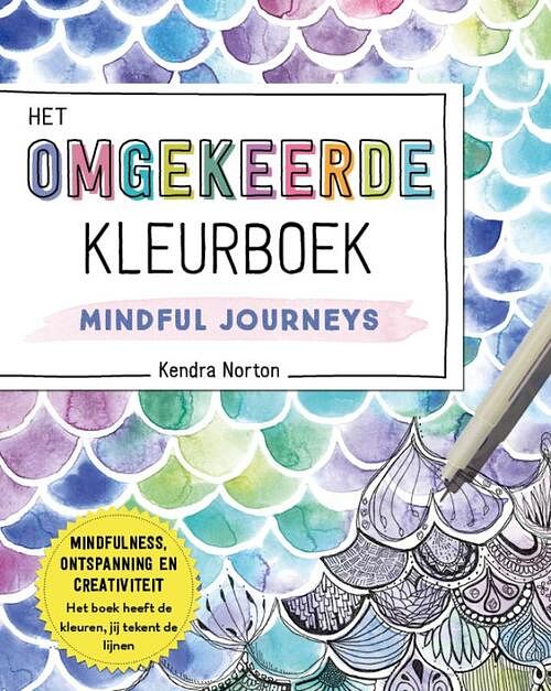 Foto van Het omgekeerde kleurboek - mindful journeys - kendra norton - paperback (9789021042190)