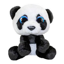 Foto van Lumo stars knuffelpanda pan 15 cm wit/zwart