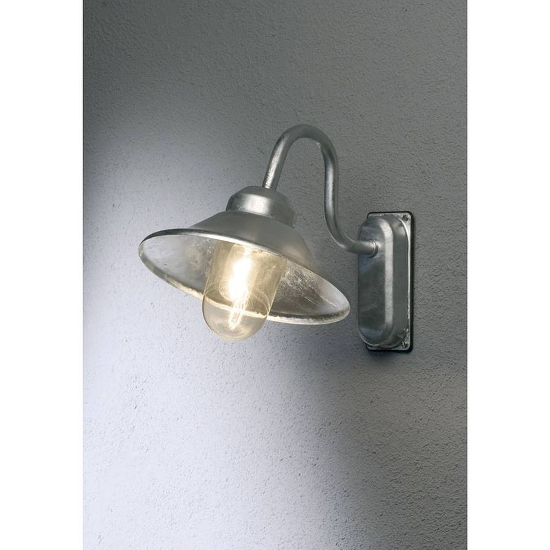 Foto van Konstsmide vega 556-320 buitenlamp (wand) spaarlamp, led e27 60 w staal