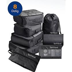 Foto van Tentravel packing cubes set - 8-delig - koffer organizer - compression travel cubes - backpack cube