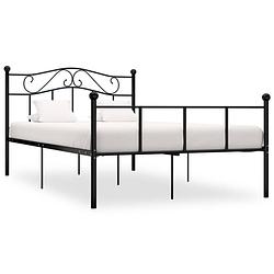 Foto van Vidaxl bedframe metaal zwart 140x200 cm