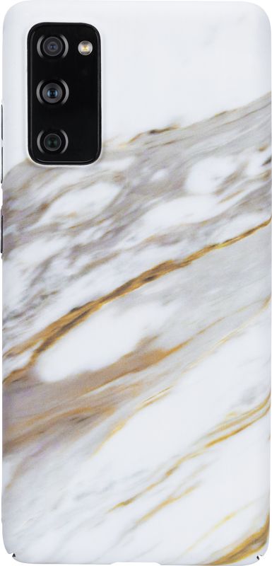 Foto van Bluebuilt white golden grey marble hard case samsung galaxy s20 fe back cover