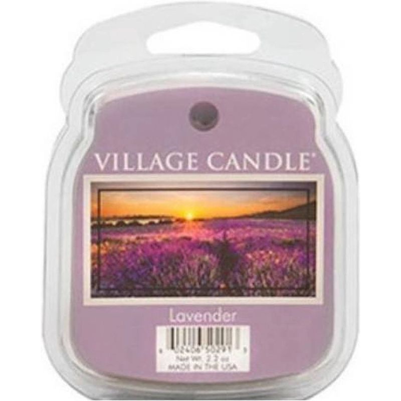 Foto van Village candle geurwax lavender 3 x 8 x 10,5 cm lila